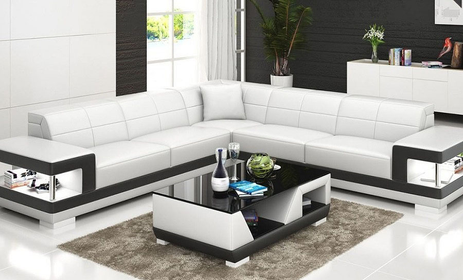 Kevlar - L - Leather Sofa Lounge Set